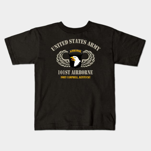 United States Army Airborne 101st Fort Campbell Kids T-Shirt by floridadori
